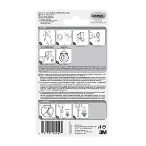 3M Command Small White Coat & hat Wire hook (Holds)225g