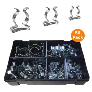 50 x Assorted Tool Spring Terry Clips Heavy Duty Storage/Shed Garage