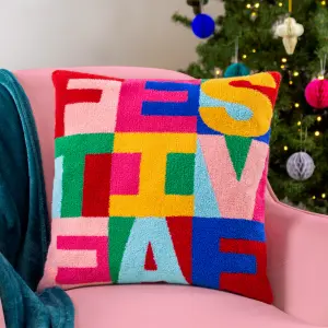 Heya Home Festive-val Knitted Cushion Cover