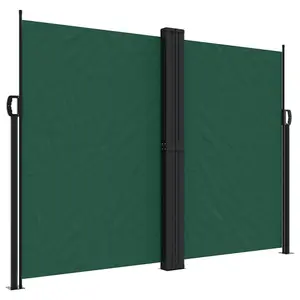 Berkfield Retractable Side Awning Dark Green 180x1000 cm