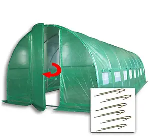 8m x 3m + Anchorage Stake Kit (27' x 10' approx) Pro+ Green Poly Tunnel