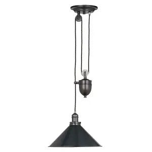 Elstead Provence 1 Light Dome Ceiling Pendant Old Bronze, E27