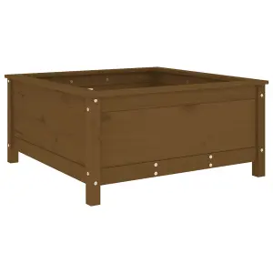 Berkfield Garden Planter Honey Brown 82.5x82.5x39 cm Solid Wood Pine