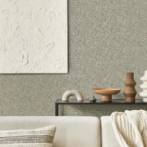 Crown Carbon Mineral Warm Grey Wallpaper M1755