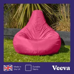 Veeva Recliner Indoor Outdoor Bean Bag Pink Bean Bag Chair