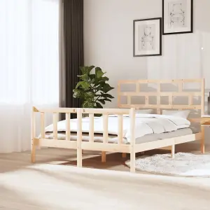 Berkfield Bed Frame Solid Wood Pine 160x200 cm 5FT King Size