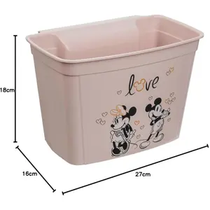 Keeeper Minnie & Mickey Mouse Baby Bath Tub 84cm with Plug & Hanging Organizer Box 4L