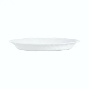 URBNLIVING 22cm Diameter White Oval Dish Plate