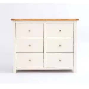 Maggiori 6 Drawer Chest of Drawers Chrome Knob