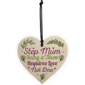 Red Ocean Step Mum Mummy Gifts Christmas Birthday Handmade Wooden Heart Chic Plaque Sign Keepsake Gift