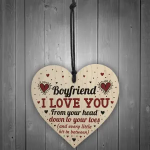 Red Ocean Boyfriend I Love You Plaque Funny Valentines Gift For Him Valentines Anniversary Gift For Boyfriend