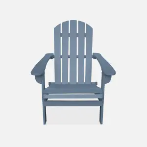 sweeek. Wooden retro garden deck chair Colourful Adirondack Salamanca Grey Blue 73x89x94 cm