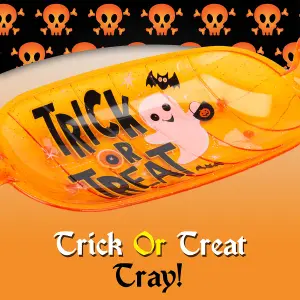 Halloween Sweet Tray Trick Or Treat Decal Halloween Party - Candy Dish Orange