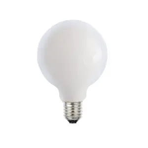 Harper Living 8 Watts G95 E27 LED Bulb Opal Globe Warm White Dimmable, Pack of 2