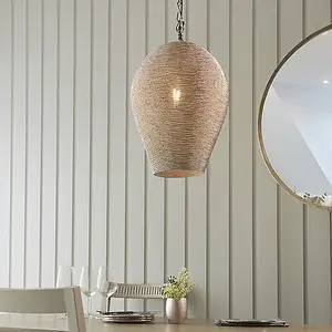 Luminosa Paresh Single Pendant Light Polished Nickel Plate