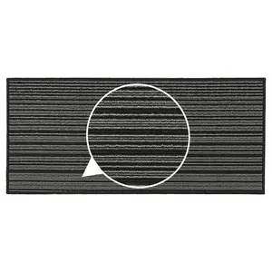  Non-Slip Indoor Door Mat Black / Rectangle W57 x L150 cm