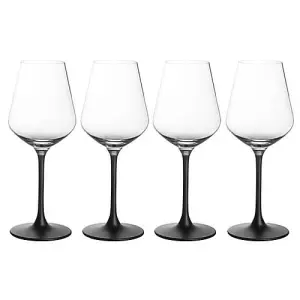 Villeroy & Boch Manufacture Rock Noire Set of 4 Red Wine Goblets