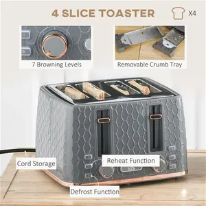 Kettle And Toaster Set HOMCOM