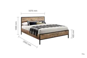 Birlea Urban King Size Bed In Rustic