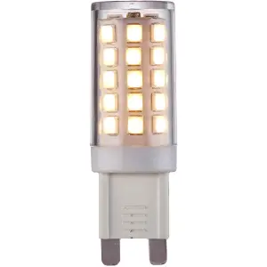 Clear & White 3.5W G9 SMD LED Light Bulb - Non-dimmable Warm White - 400lm 3000k