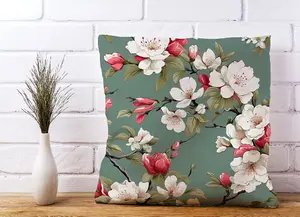 Pink And White Blossom Cushions 60cm x 60cm