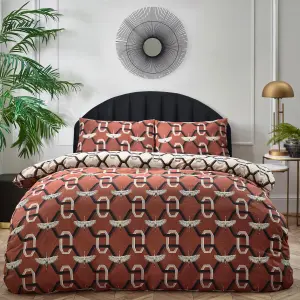 furn. Avalon Geometric Reversible Duvet Cover Set