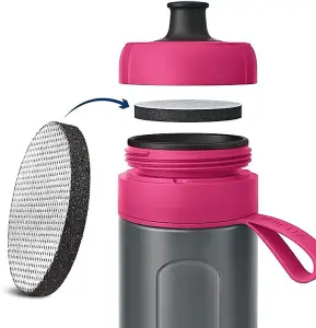 Brita 600ml Fill & Go Filter Water Bottle - Pink