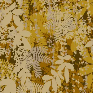 Clarissa Hulse Canopy Antique Yellow & Gold effect Smooth Wallpaper