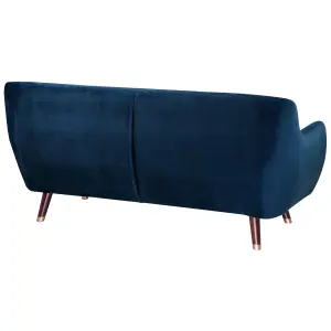 3 Seater Velvet Sofa Navy Blue BODO