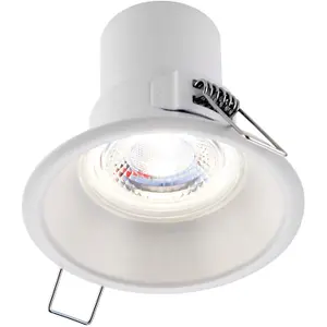 Anti-Glare Recessed Bathroom Downlight IP65 - 4W Cool White LED - Matt White