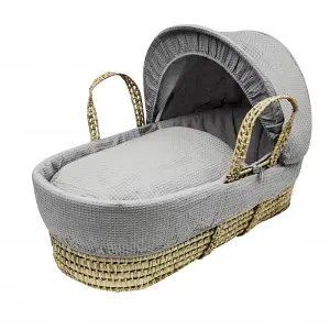 Kinder Valley Grey Waffle Palm Moses Basket