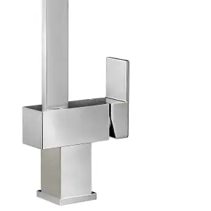 Cookology ELBA Mixer Tap for Kitchen with Single Side Lever - Brushed Stainless Steel