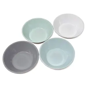 Rustic Pastel Half Dipped Terracotta Kitchen Set of 4 Mixed Side Bowls (Diam) 15cm