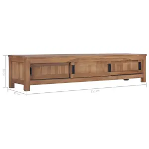 Berkfield TV Cabinet 150x30x30 cm Solid Teak Wood