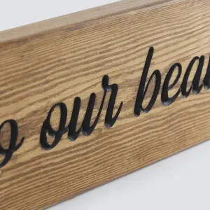 Peak Heritage Engraved Wooden Sign 60cm - Welcome To Our Beautiful Chaos