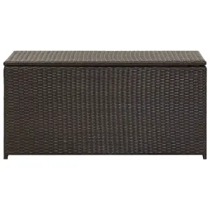 Berkfield Garden Storage Box Poly Rattan 100x50x50 cm Brown