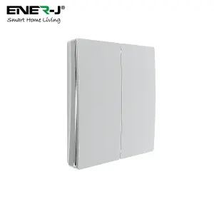 ENER-J Wireless Kinetic 2 Gang Switch Eco Series (Silver body)