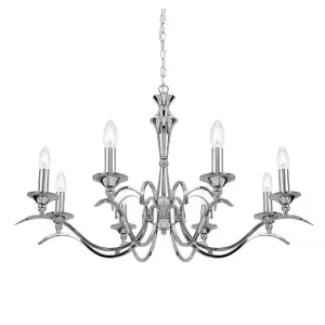 Luminosa Kora 8 Light Chandelier Chrome Finish, E14