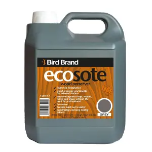 4 Litre Ecosote Wood Preserver And Biocide - Grey