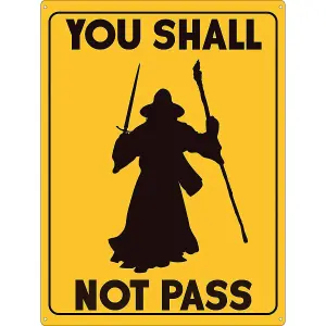 Grindstore You Shall Not P Tin Sign Yellow (One Size)