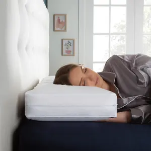 Snuggledown Cotton Memory Foam Pillow 1 Pack Firm Support Side Sleeper Orthopaedic Zipped Cover 64x38cm