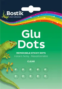 Bostik Glu Dots Removable 10mm Pack of 64 (6 Packs)