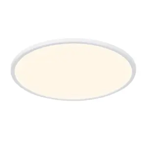 Nordlux Oja 42 3000/4000K 3-Step Indoor Living Dining Bedroom Ceiling Light In White (Height) 2.3cm