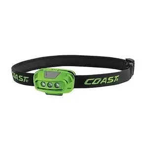 FL14 Head-Torch (Lime Green) 30 lumens, high/low white, solid red and flashing red modes, 2 x AAA batteries