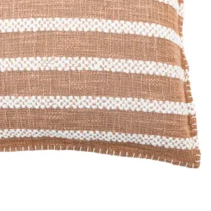 Gallery™ Terracotta & White Stripe Indoor Cushion (L)45cm x (W)45cm