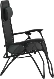 GSD Black Zero Gravity Outdoor Relaxer Chair