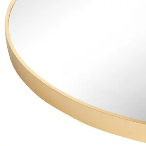 Round Metal Accent Wall Mirror Gold / 60cm H x 60cm W