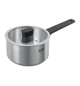 Kuhn Rikon Locarno Swiss Made Brushed Stainless Steel Induction Safe Saucepan, 20cm/3L