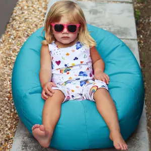 rucomfy Outdoor Water Resistant Small Kids Beanbag - Turquoise