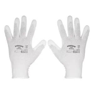 Worksafe White Precision Grip Gloves X-Large Size 6 Pairs Pack SSP50XL/6